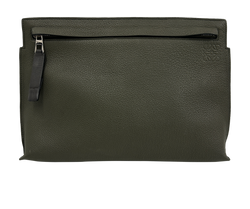 Clutch Portadocumentos Cremallera,Piel,Verde Militar,501828,3