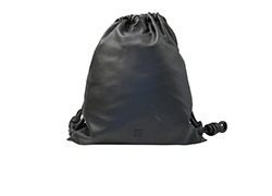 Puffy Yago Flamenco Backpack Knots, Leather, Black, 061407, DB,