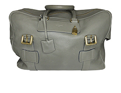 Weekend Bag, Leather, Gray, 1