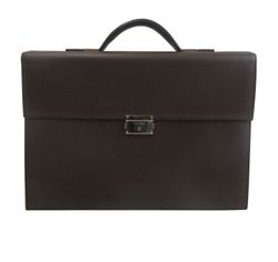 Vintage Briefcase, Grained Leather, Brown, 100207, Key, 3