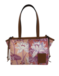 Paulas Tote Waterlily,Lona/Piel,Rosa/Marrón,702020,3
