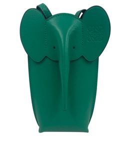 Elefante Crossbody, Piel, Verde, 3, DB, 032139