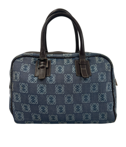 Tote Vintage, Tejido, Anagrama, Azul,2,070306