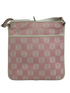 Messenger Logo, 280€, Bolso, Blanco/Rosa, Lona - General, Vista frontal