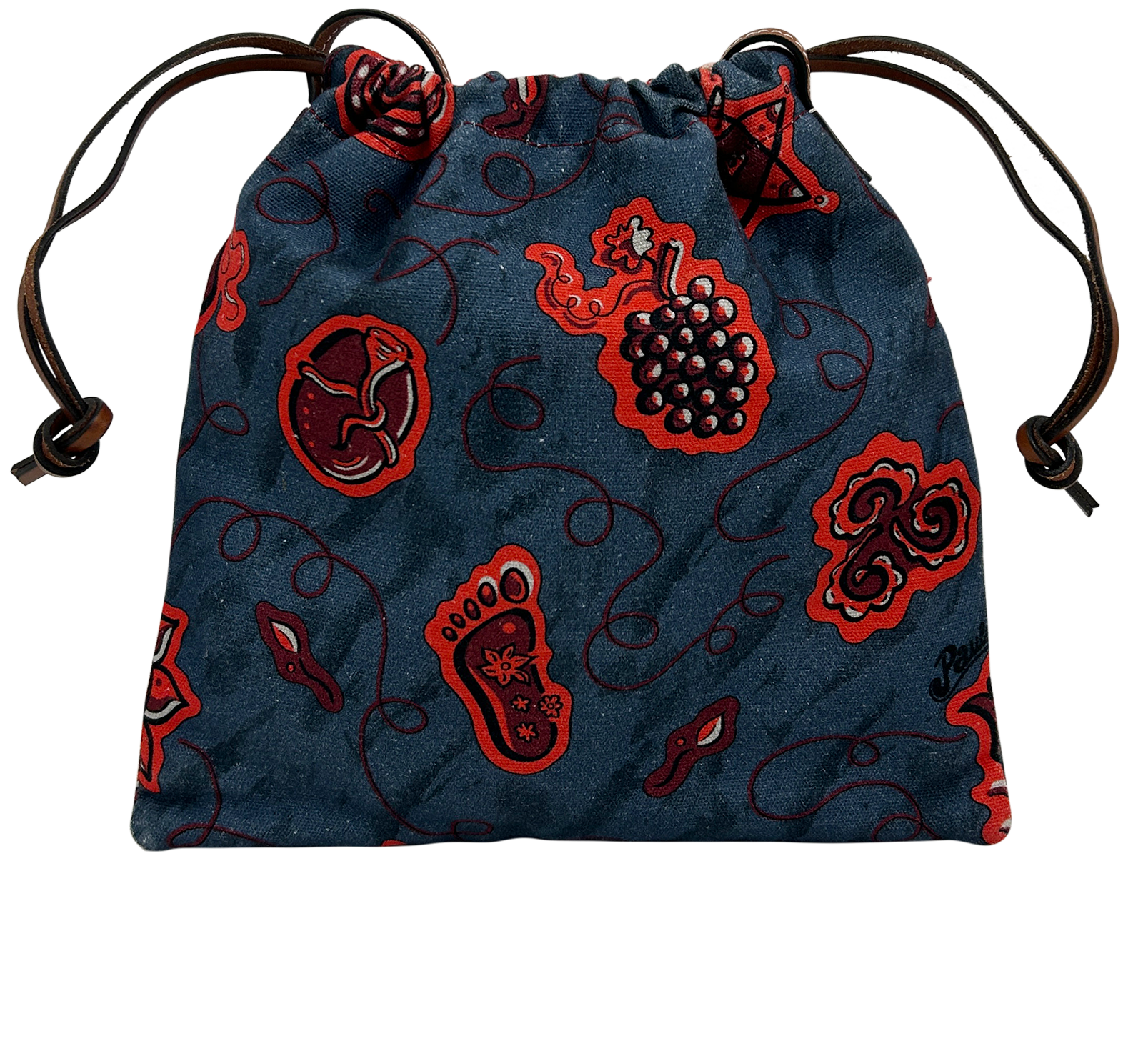 Bandolera Paulas, 350&euro;, Bolso, Azul/Rojo, Tejido - General, Vista trasera