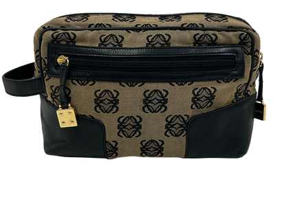 Neceser, 140&euro;, Bolso, Marrón/Negro, Animal - Piel/Tejido - General, Vista frontal