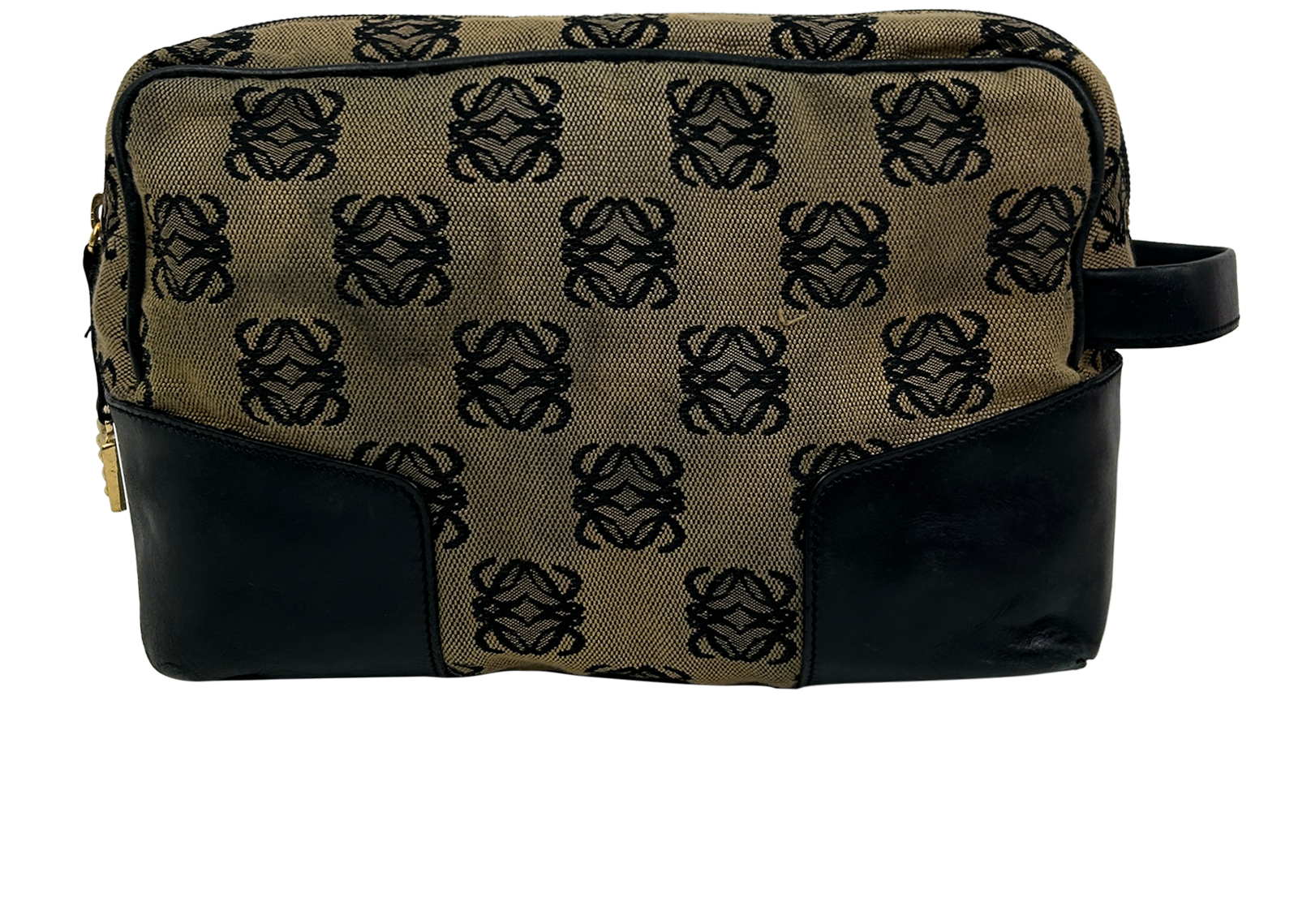 Neceser, 140&euro;, Bolso, Marrón/Negro, Animal - Piel/Tejido - General, Vista trasera