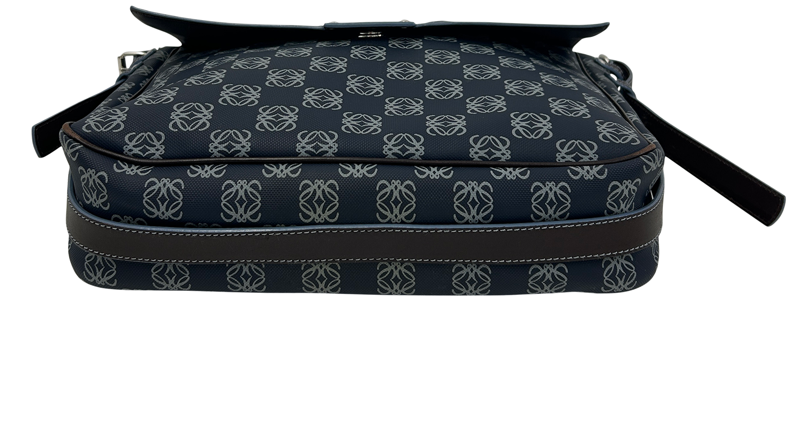 Bandolera Pockets Redonda, 410&euro;, Bolso, Azul/Marrón, Canvas - General, Vista superior