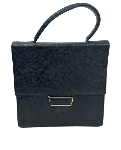 Bolso de Mano sin Correa Solapa, 290&euro;, Bolso, Negro, Animal - Piel, Vista frontal