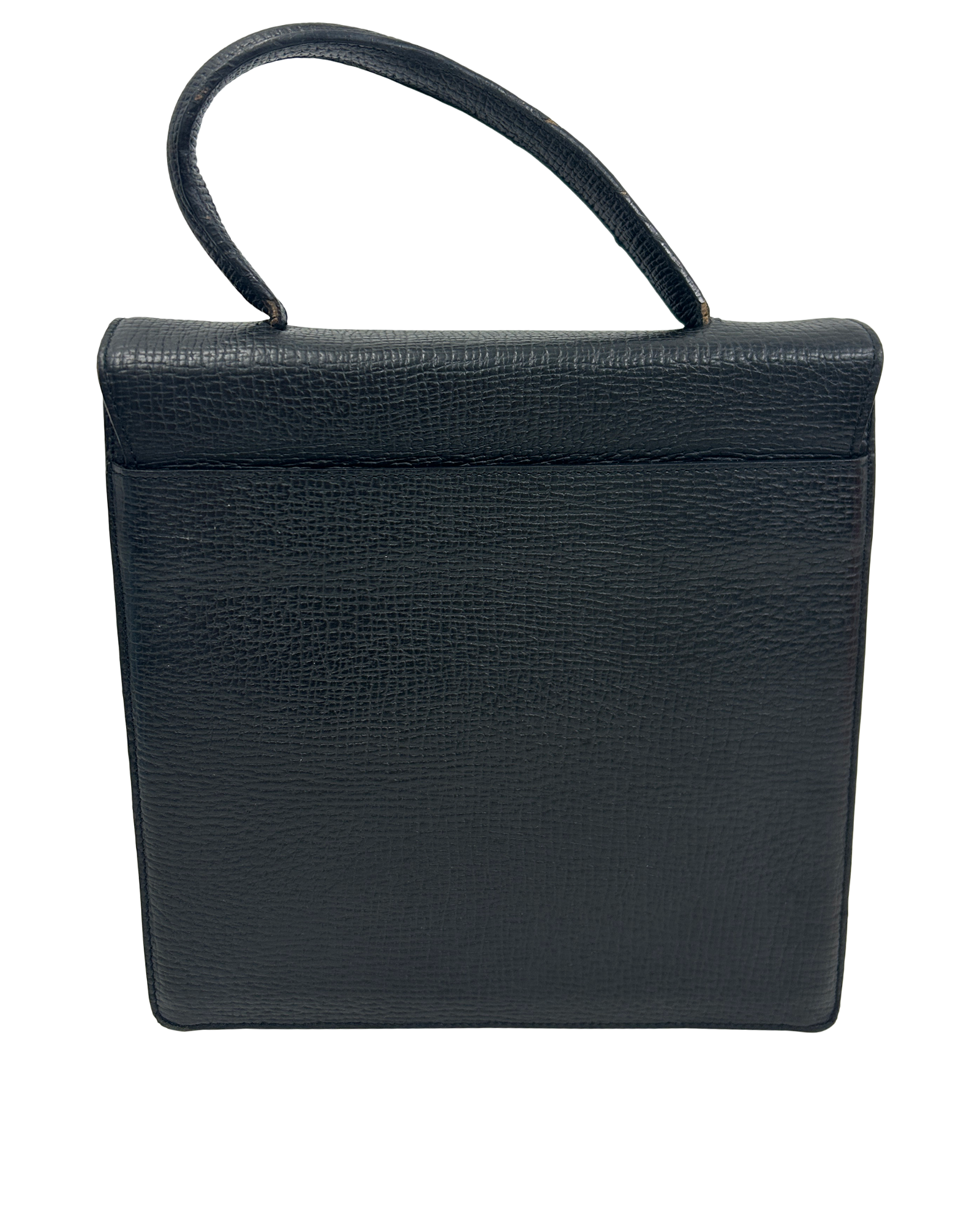 Bolso de Mano sin Correa Solapa, 290&euro;, Bolso, Negro, Animal - Piel, Vista trasera