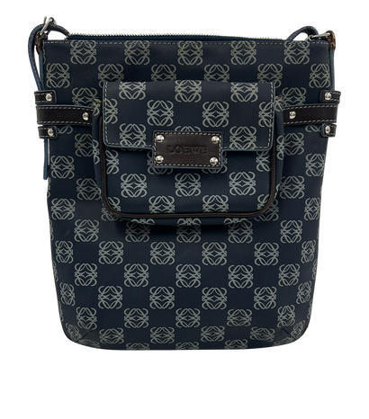 Crossbody, 320&euro;, Bolso, Azul, Lona - General, Vista frontal