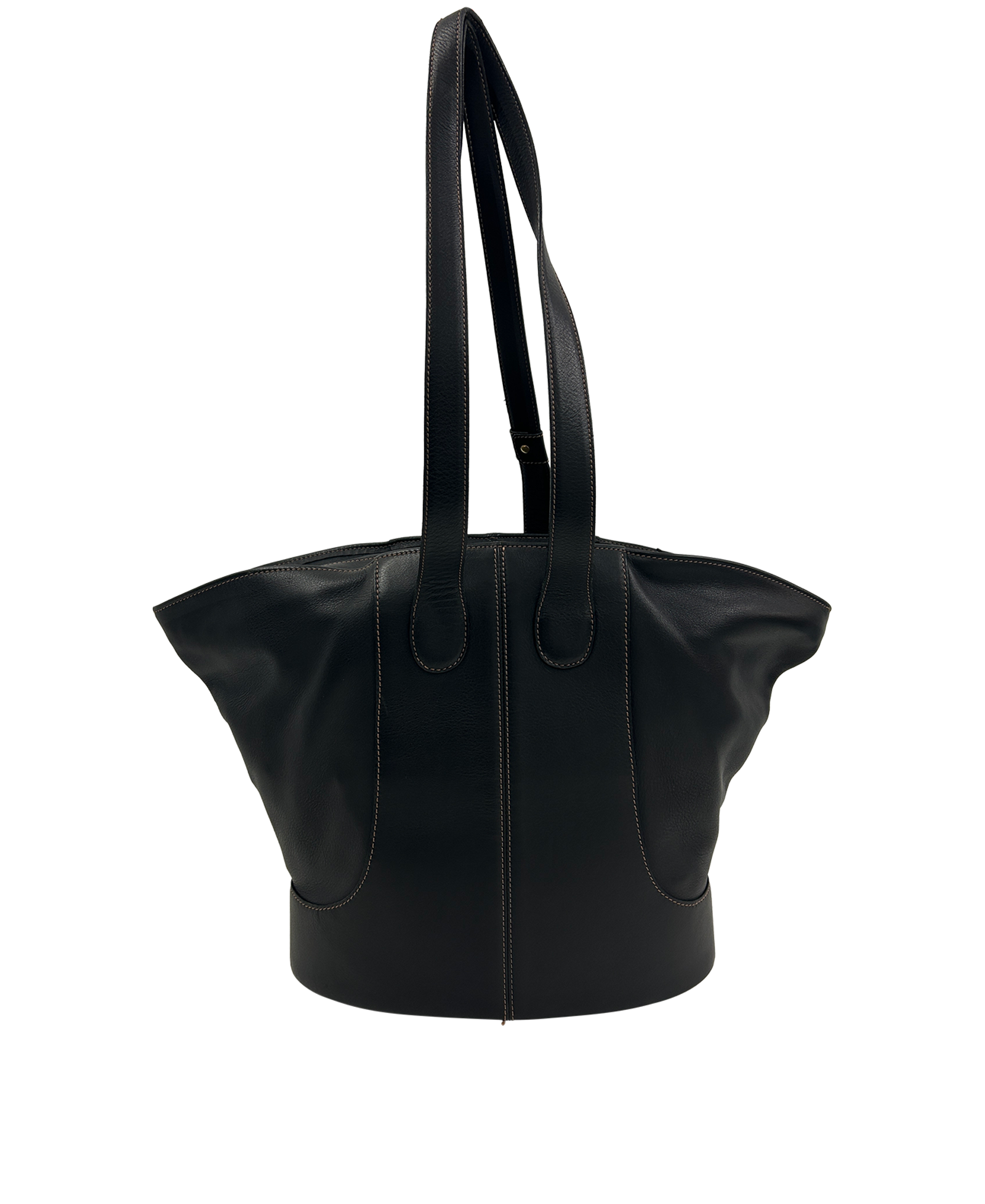 Shopper Vintage con Apliques, 300&euro;, Negro, Animal - Piel, Vista trasera