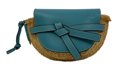 Gate Mini Raffia,Piel,Azul,061906(2019),DB,3*