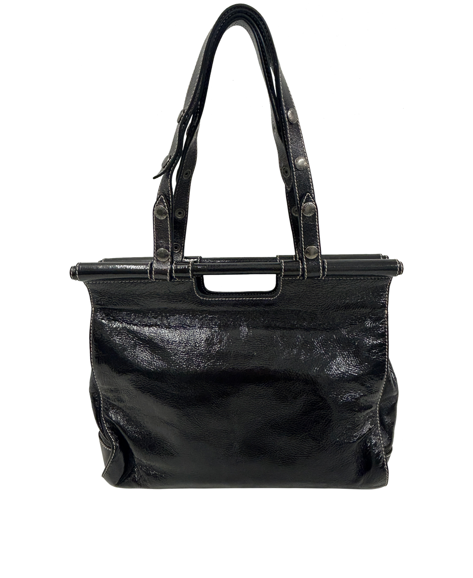 Lollipop Bolso, 240&euro;, Bolso, Marrón, Cuero - Charol, Vista trasera