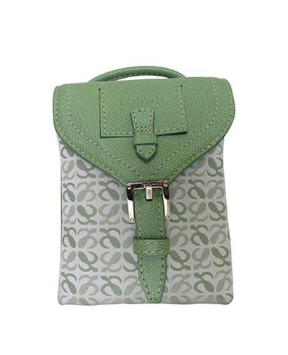 Bandolera Anagrama, 150&euro;, Bolso, Blanco/Verde, Vista frontal