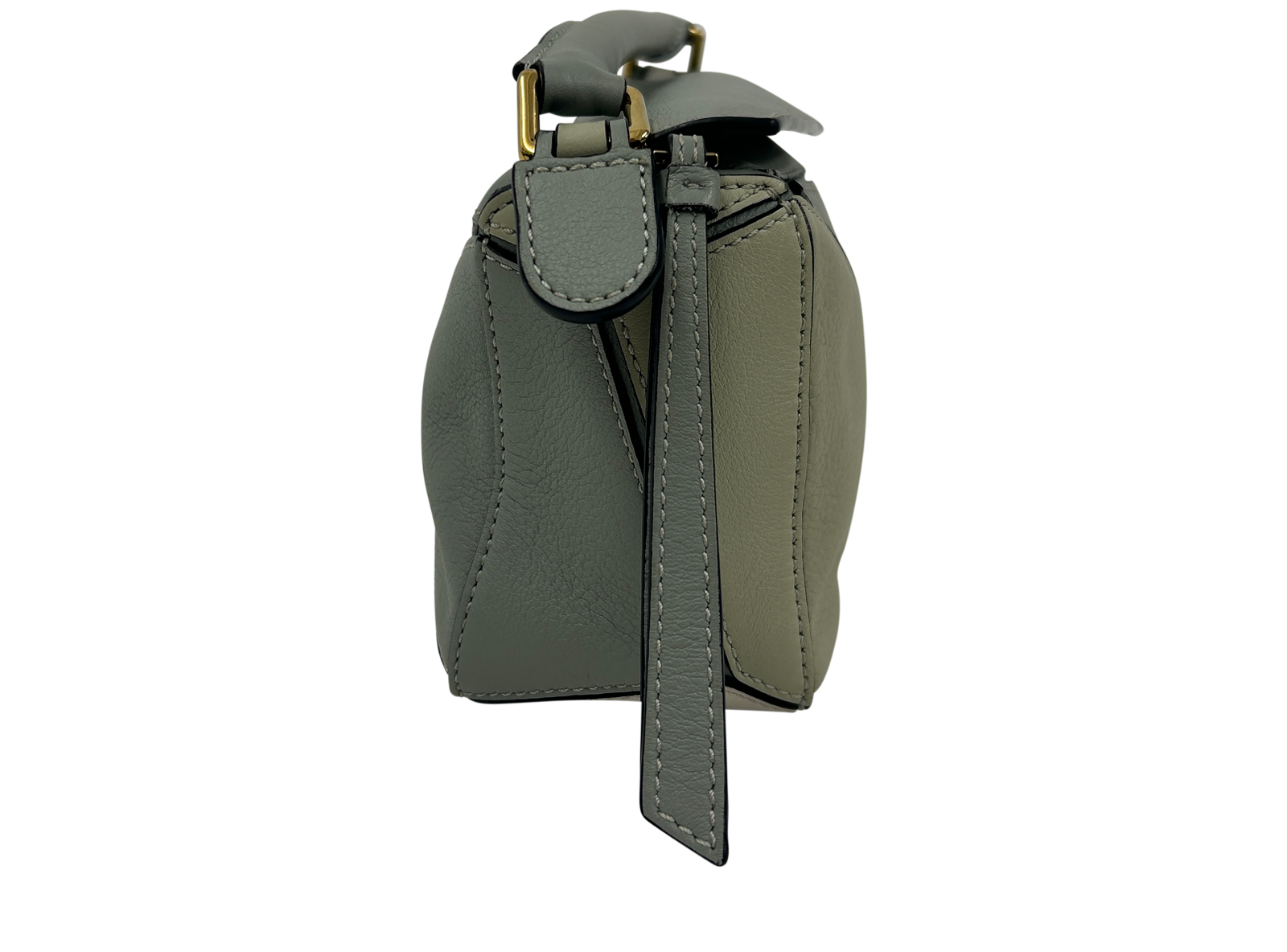 Mini Puzzle, 1.400&euro;, Bolso, Azul/Blanco/Verde, Animal - Piel, Vista lateral