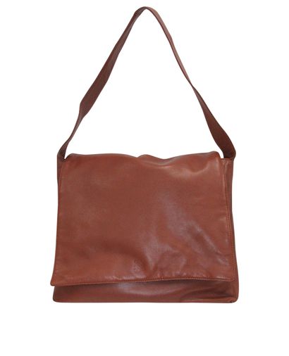 Bolso Hombro Solapa, 390&euro;, Bolso, Marrón, Animal - Piel, Vista frontal