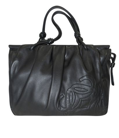 Bolso Nudos, 380&euro;, Bolso, Negro, Cuero - Piel de cordero, Vista frontal