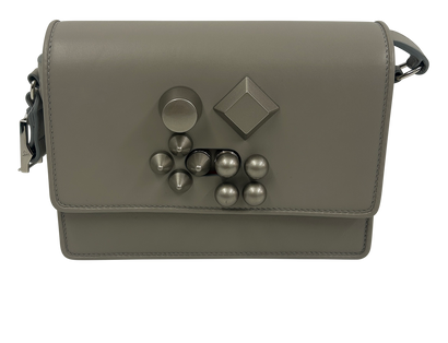 Christian Louboutin Bandolera, 490&euro;, Bolso, Gris, Animal - Piel, Vista frontal