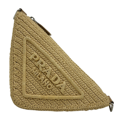 Triángulo, Raffia, Beige, Monedero,272,3*