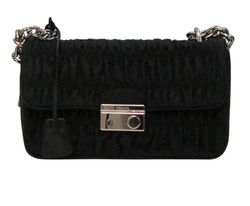 Gaufre Zipper Shoulder Bag, Nylon, Black, 233, 2018, 4