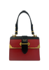 Prada Bauletto Bag, 790&euro;, Bolso, Negro/Rojo, Animal - Piel, Vista frontal