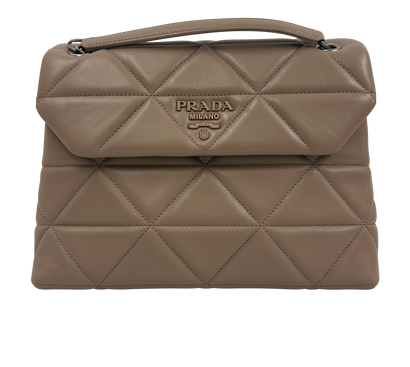Quilted Bolso al Hombro Solapa, 1.100&euro;, Bolso, Beige/Rosa, Animal - Piel, Vista frontal