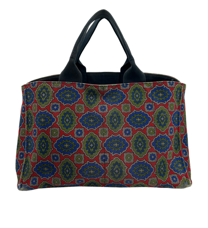 Tote Tapiz, 290&euro;, Bolso, Azul/Rojo/Verde, Canvas - General, Vista frontal