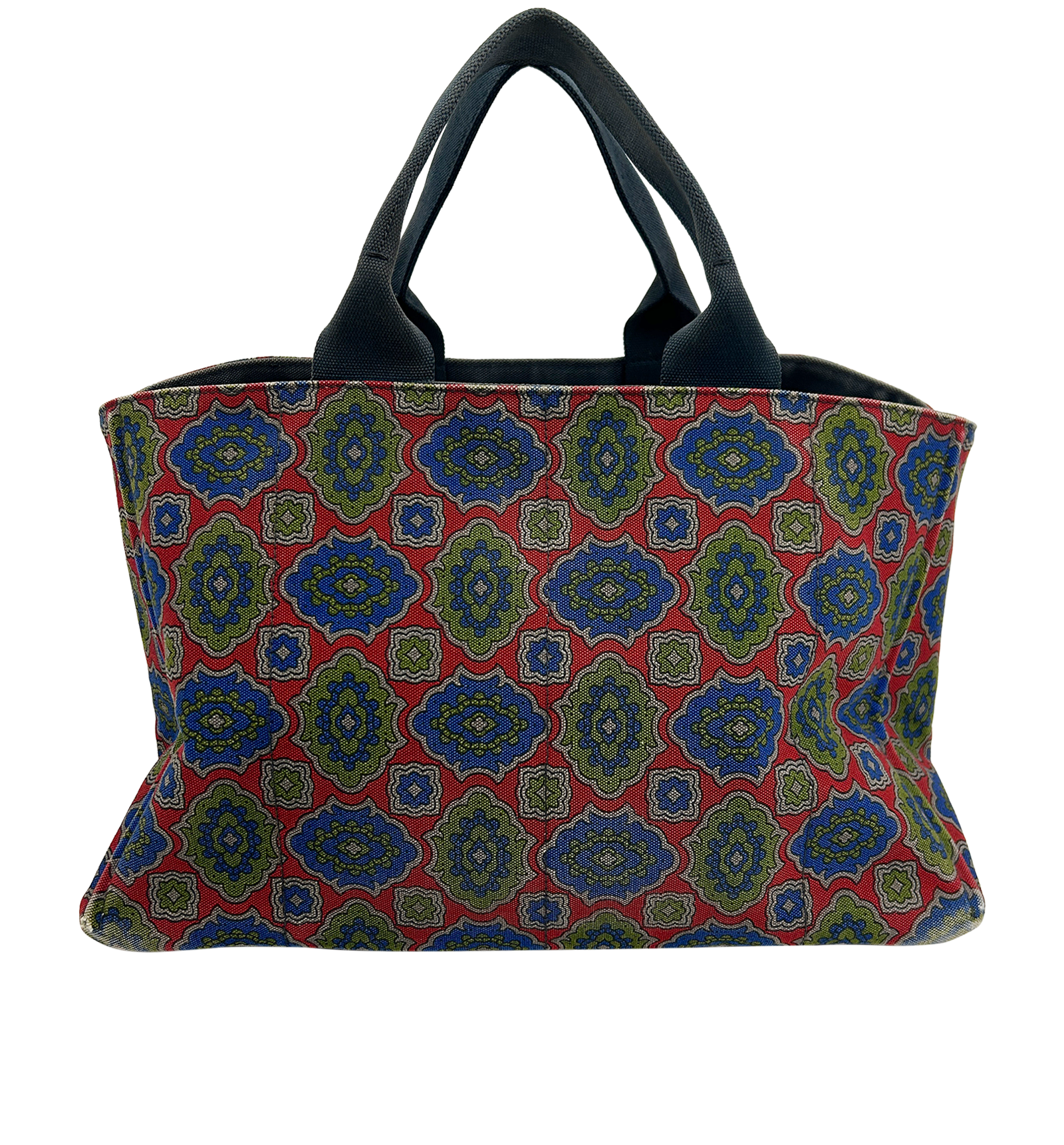 Tote Tapiz, 290&euro;, Bolso, Azul/Rojo/Verde, Canvas - General, Vista trasera