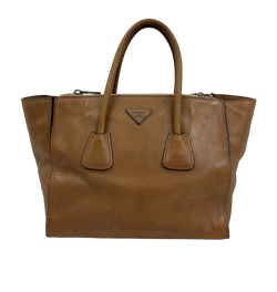 Tote Pyramid con Correa,Piel,Marrón,110,3*