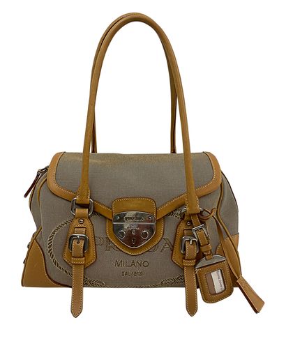 Bolso Al Hombro, 320&euro;, Bolso, Beige, Tejido - General, Vista frontal
