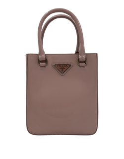 Mini Tote, Piel Acharolada, Rosa, Card,Box, Strap, 4*
