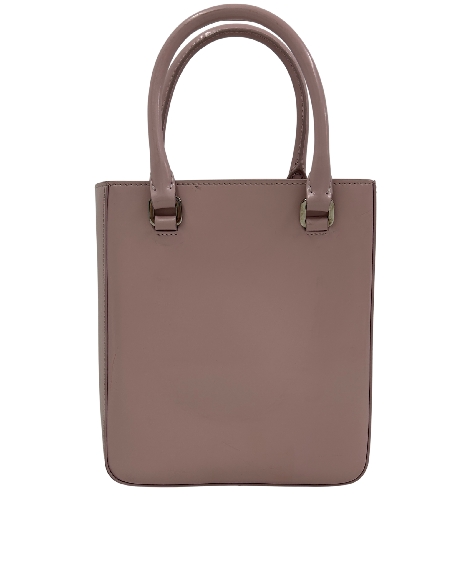 Mini Tote, 720&euro;, Bolso, Rosa, Cuero - Charol, Vista trasera