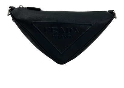 Triangle Bandolera, 740€, Bolso, Negro, Animal - Piel, Vista frontal
