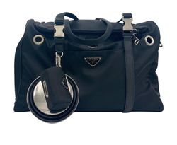 Bolso para llevar perro, Nylon, Negro,4
