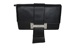 Ribbon Plex Shoulder Bag, Piel, Negro, Strap, D 7, Db, 4