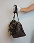 Bolso de mano con tapa, vista lateral