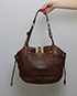 Bolso de Cierre en Lagarto, 170€, Marrón, Animal - Piel, Vista trasera