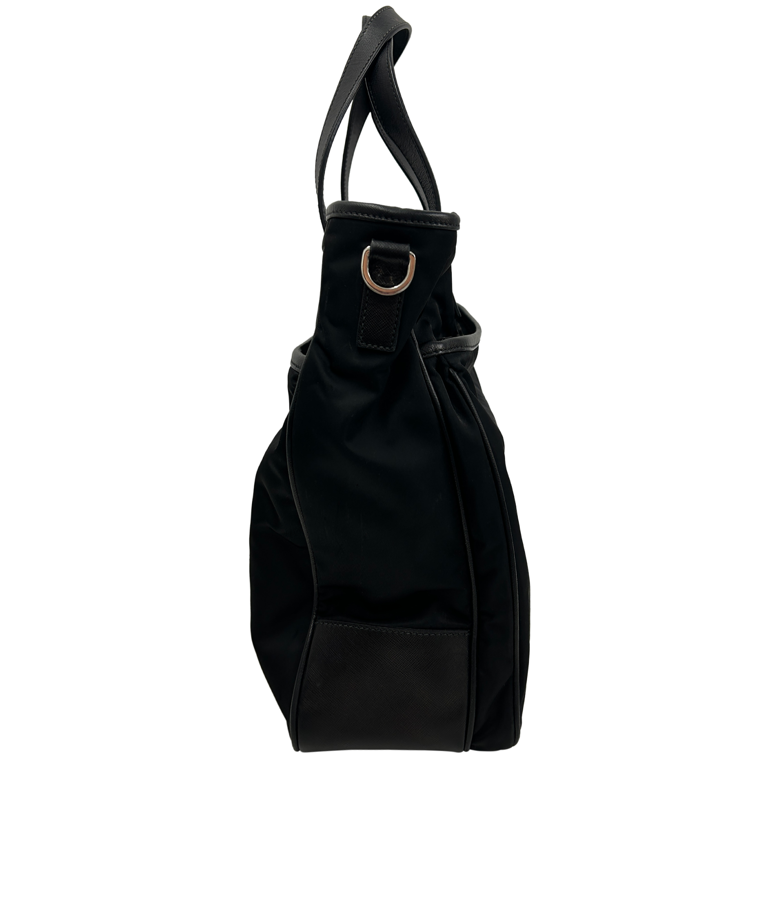 Tote Renylon, 890&euro;, Bolso, Negro, Tejido - General, Vista lateral