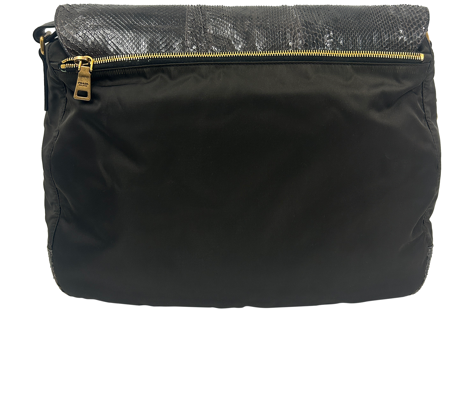 Messenger Jewel, 790&euro;, Bolso, Marrón/Negro, Animal - Pitón/Textil - Raso, Vista trasera