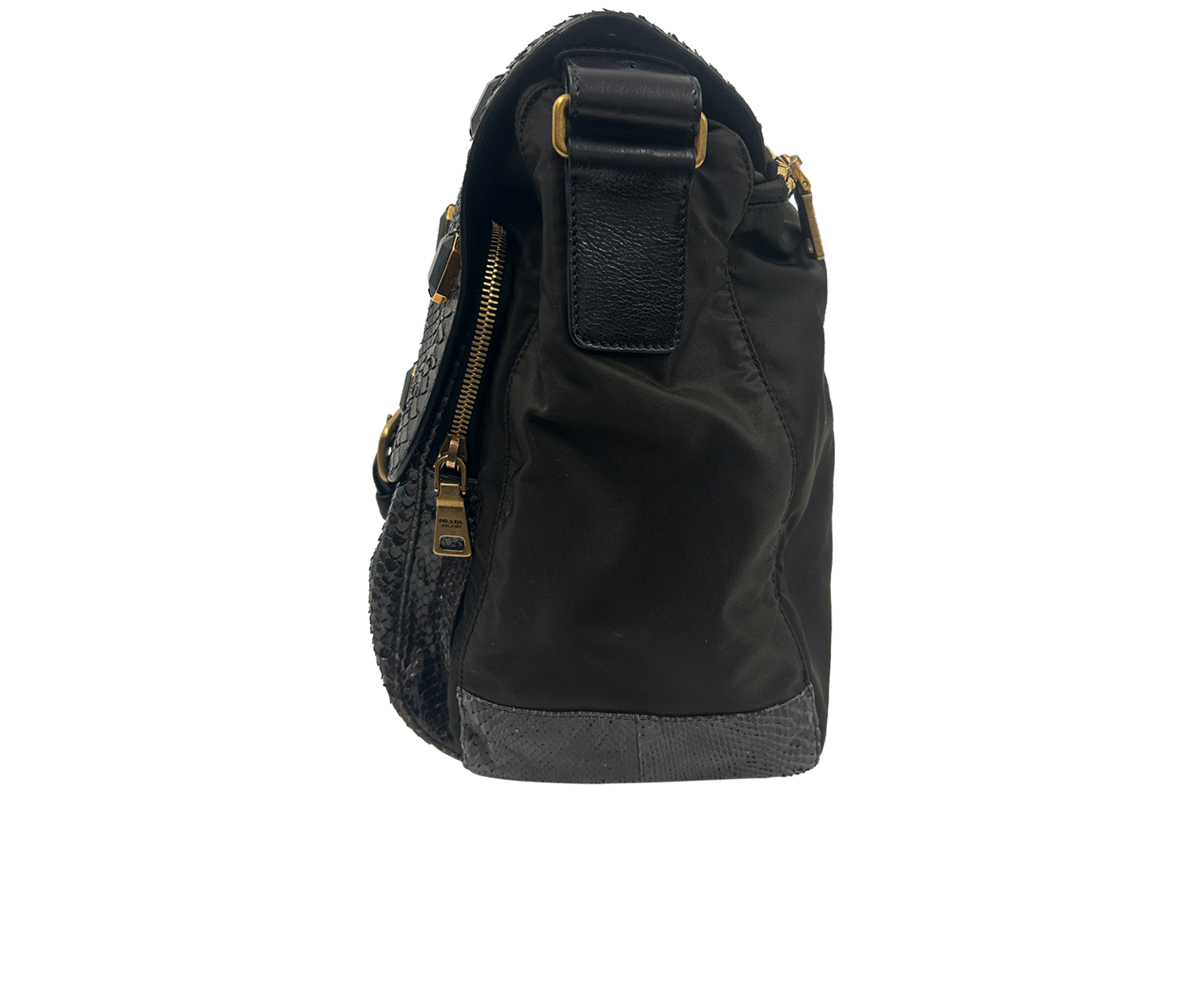 Messenger Jewel, 790&euro;, Bolso, Marrón/Negro, Animal - Pitón/Textil - Raso, Vista inferior