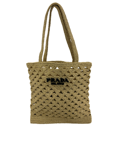 Tote Croché, 660&euro;, Bolso, Beige, Planta - Mimbre, Vista frontal