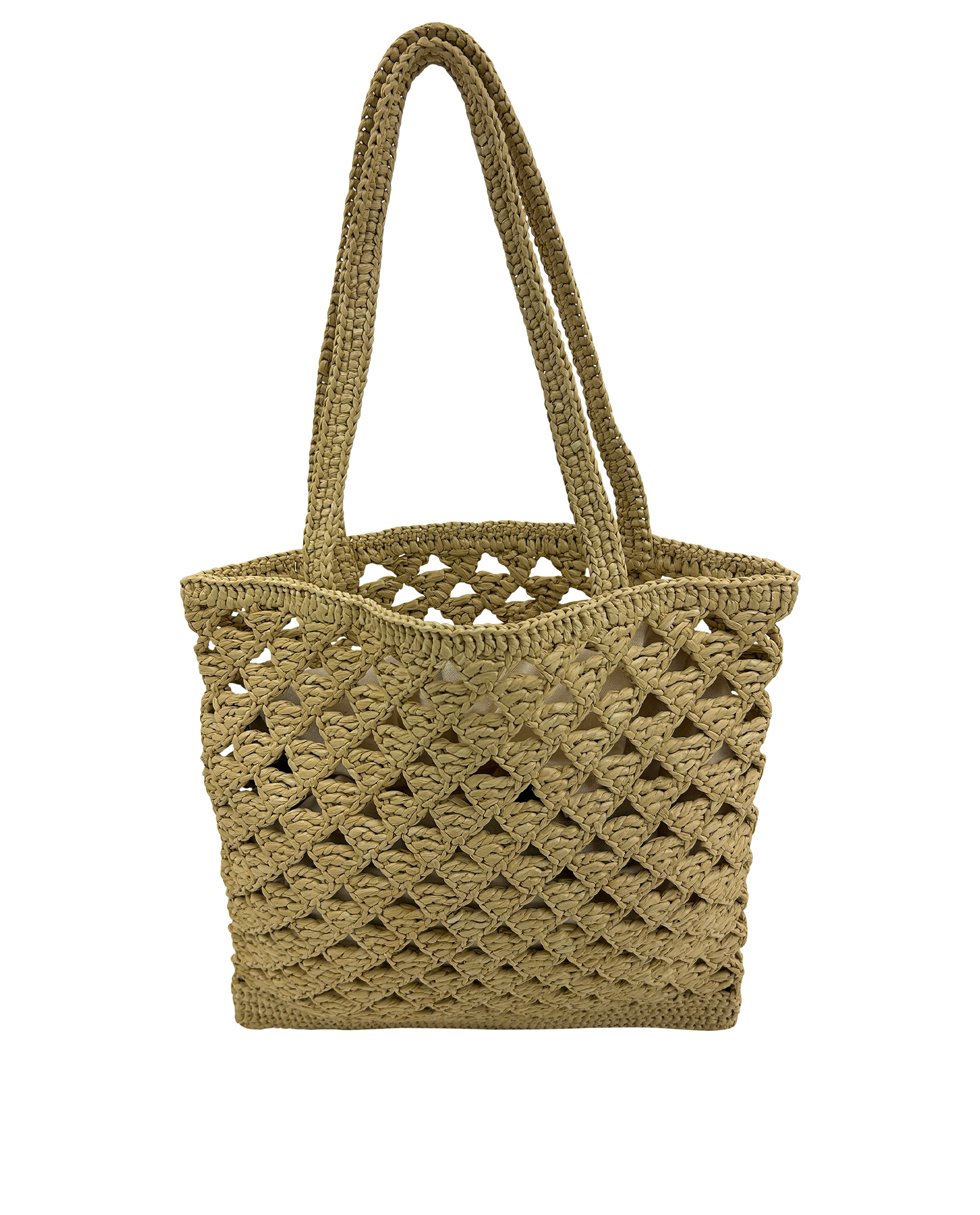 Tote Croché, 660&euro;, Bolso, Beige, Planta - Mimbre, Vista trasera