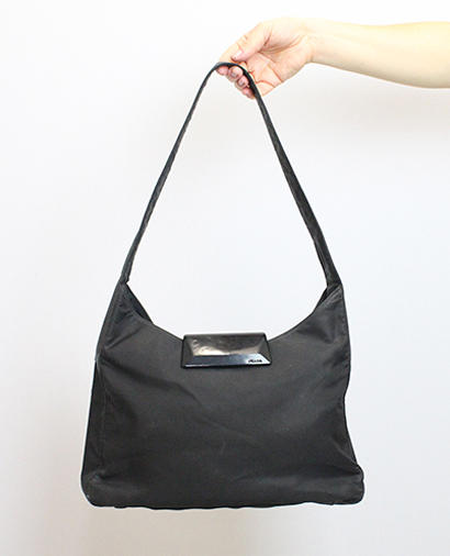 Bolso al hombro, 110&euro;, Negro, Polímero - Nylon, Vista frontal