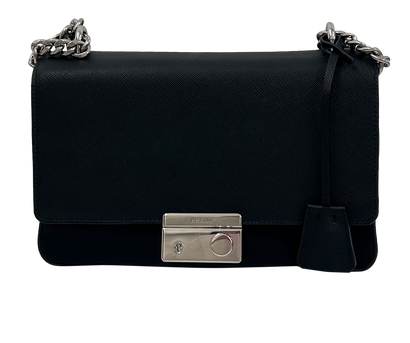 Bandolera Cierre, 690&euro;, Negro, Animal - Piel/Malla - Nylon, Vista frontal