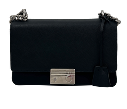 Bandolera Cierre,Saffiano/Nylon,Negro,203,4*