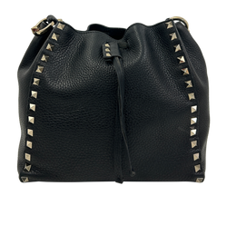 Bandolera Rockstud, Piel, Negro,3