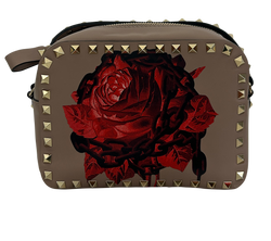 Ruckstud Rose Bandolera, New Black,Negro/Rojo,4