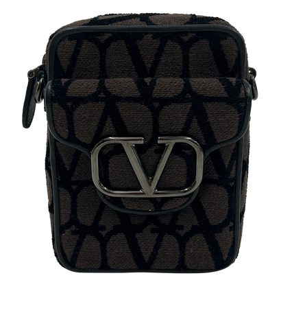 Bandolera, 800&euro;, Bolso, Marrón/Negro, Tejido - General, Vista frontal
