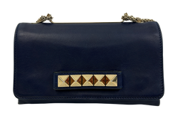 Crossbody, Piel, Azul, 2